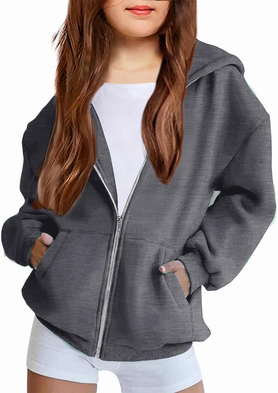 Arshiner Girls Zip Up Hoodies for Casual Fall Style and Comfort