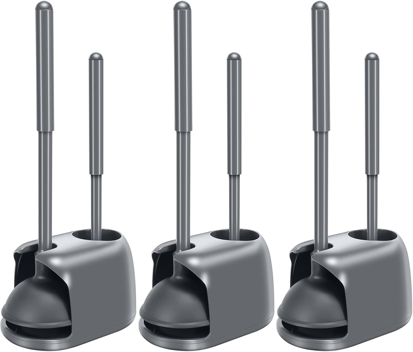SetSail Toilet Brush and Plunger Set for Deep Cleaning Needs