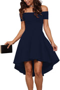 Sarin Mathews Off The Shoulder High Low Skater Dress (Style X7C4)