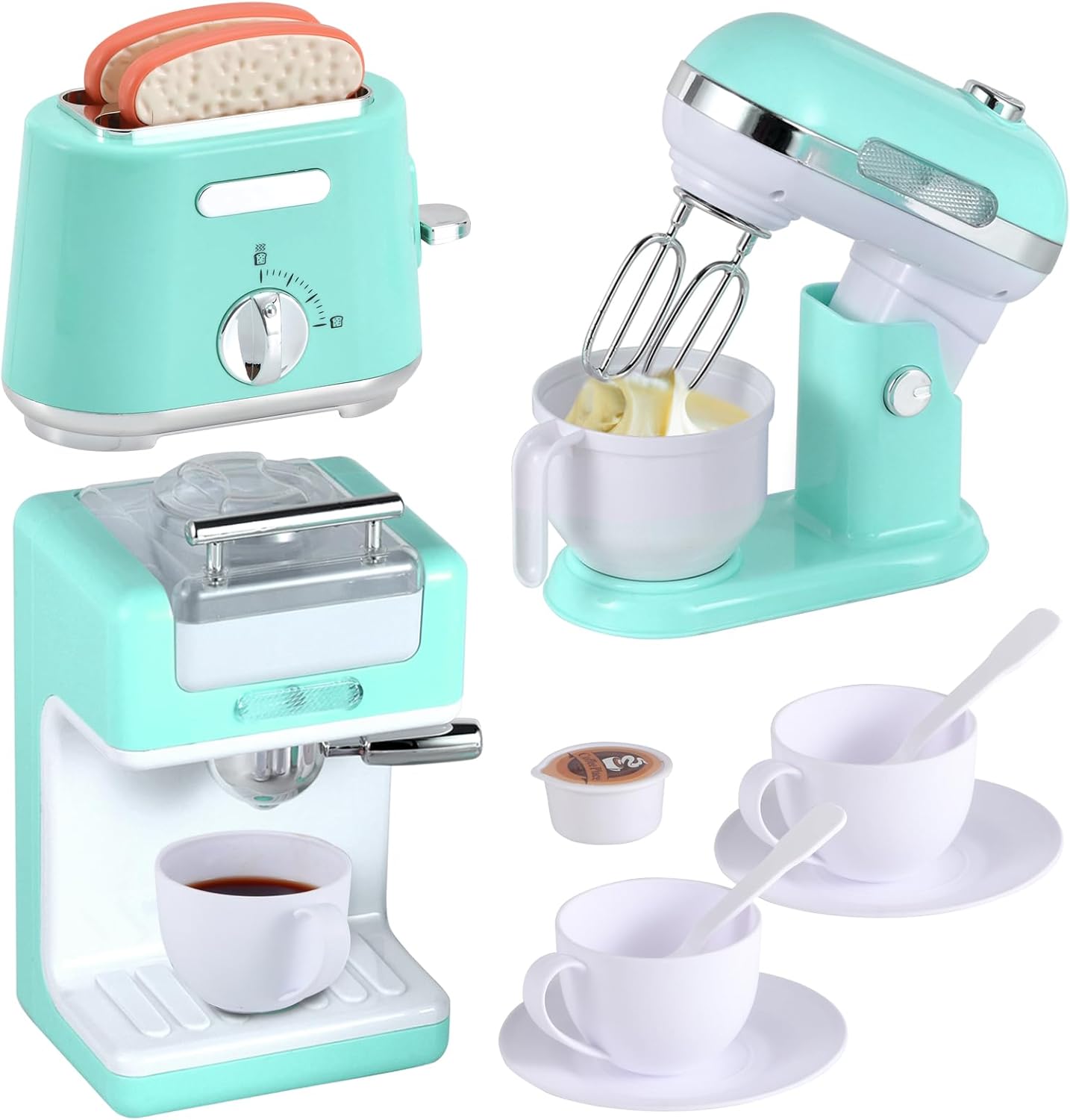Pretend Play Kitchen Set for Kids with Realistic Lights & Sounds