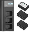 NP-FW50 3-Pack Battery and 3-Slot LCD Charger Kit - Long Run