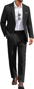 Men Suits Classic Fit 2 Piece Suit Set One Button - Casual Blazer