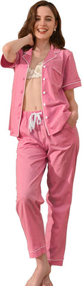 100% Cotton Pajamas for Women Sets 2 Pieces - Comfortable Breathable