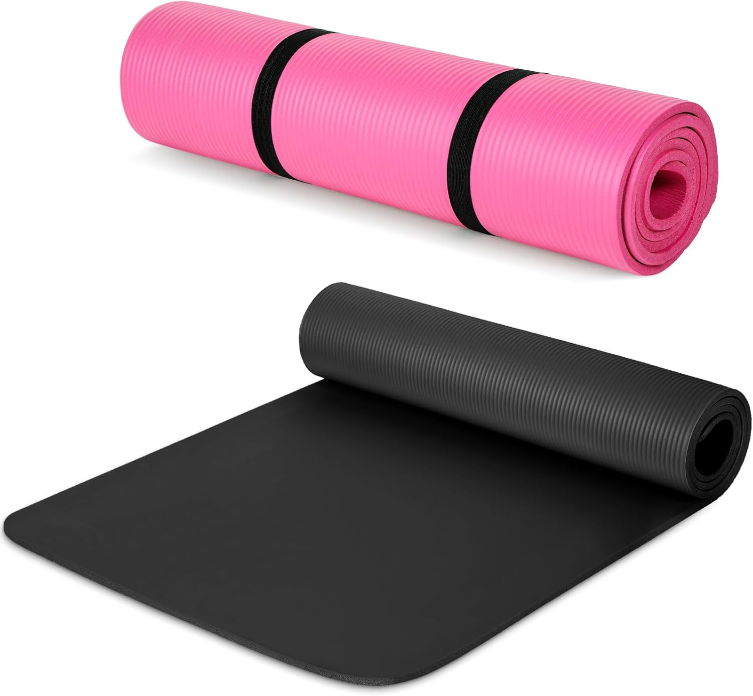 Non Slip 3/8 Inch Thick Yoga Mats - Home Workout Essential!