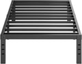 14 Inch High Metal Platform Twin Size Bed Frame - Sturdy, No Box