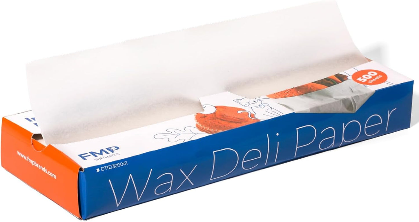 500 Pack Wax Paper Sheets for Grease-Proof Food Wraps