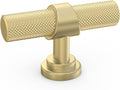 20 Pack Knurled Brushed Gold Cabinet Knobs - Solid Aluminum Alloy