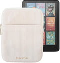 Kindle Sleeve Cute Corduroy 8x6.25 in Case - Cream Travel Pouch