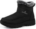 SHIBEVER Winter Boots for Women Snow - Warm Fur Lined Ankle Boots Sole
