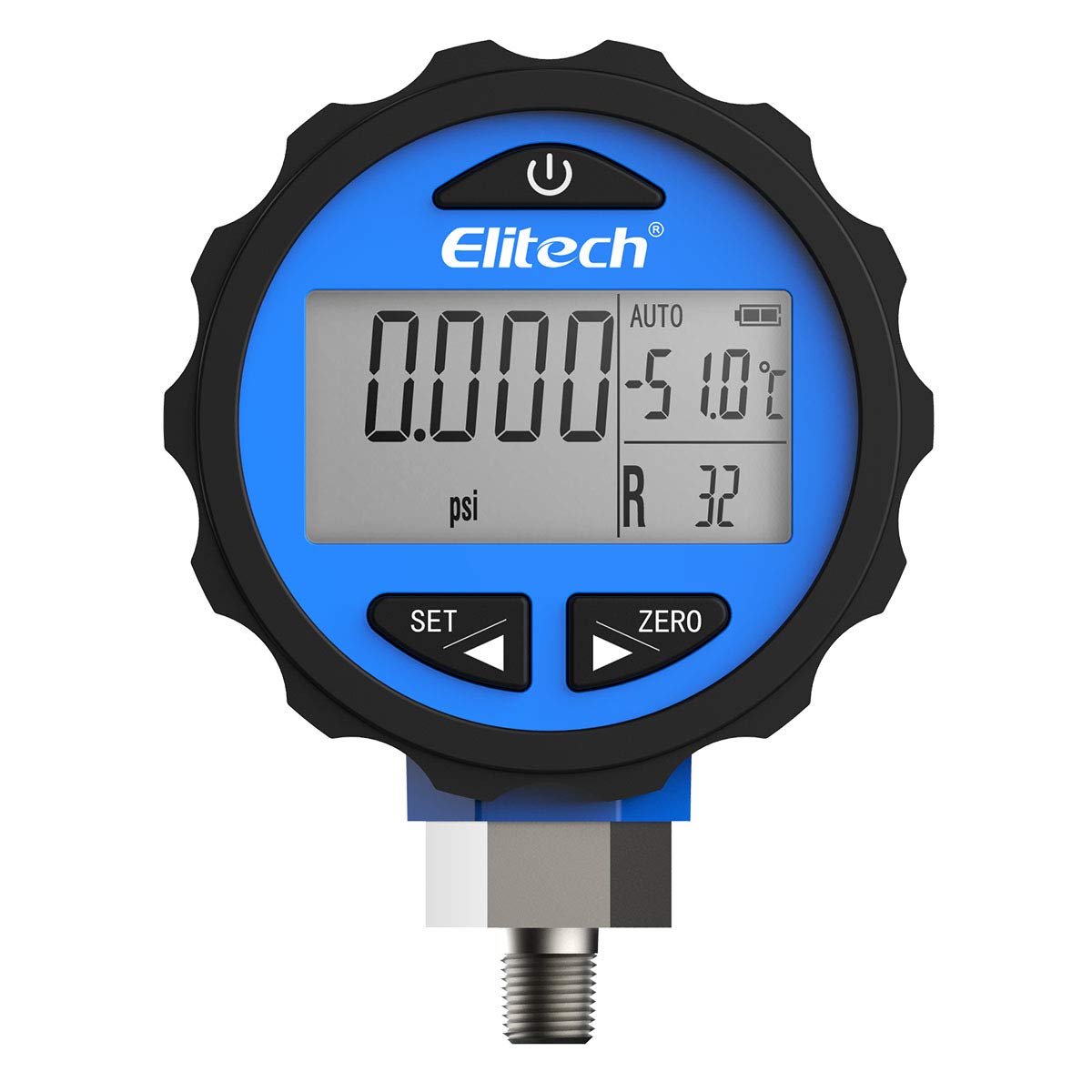 Elitech PG-30Pro Blue Refrigeration Digital Pressure Gauge