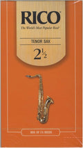 Rico Tenor Sax Reeds for Beginners - Strength 2.5, 25-Pack