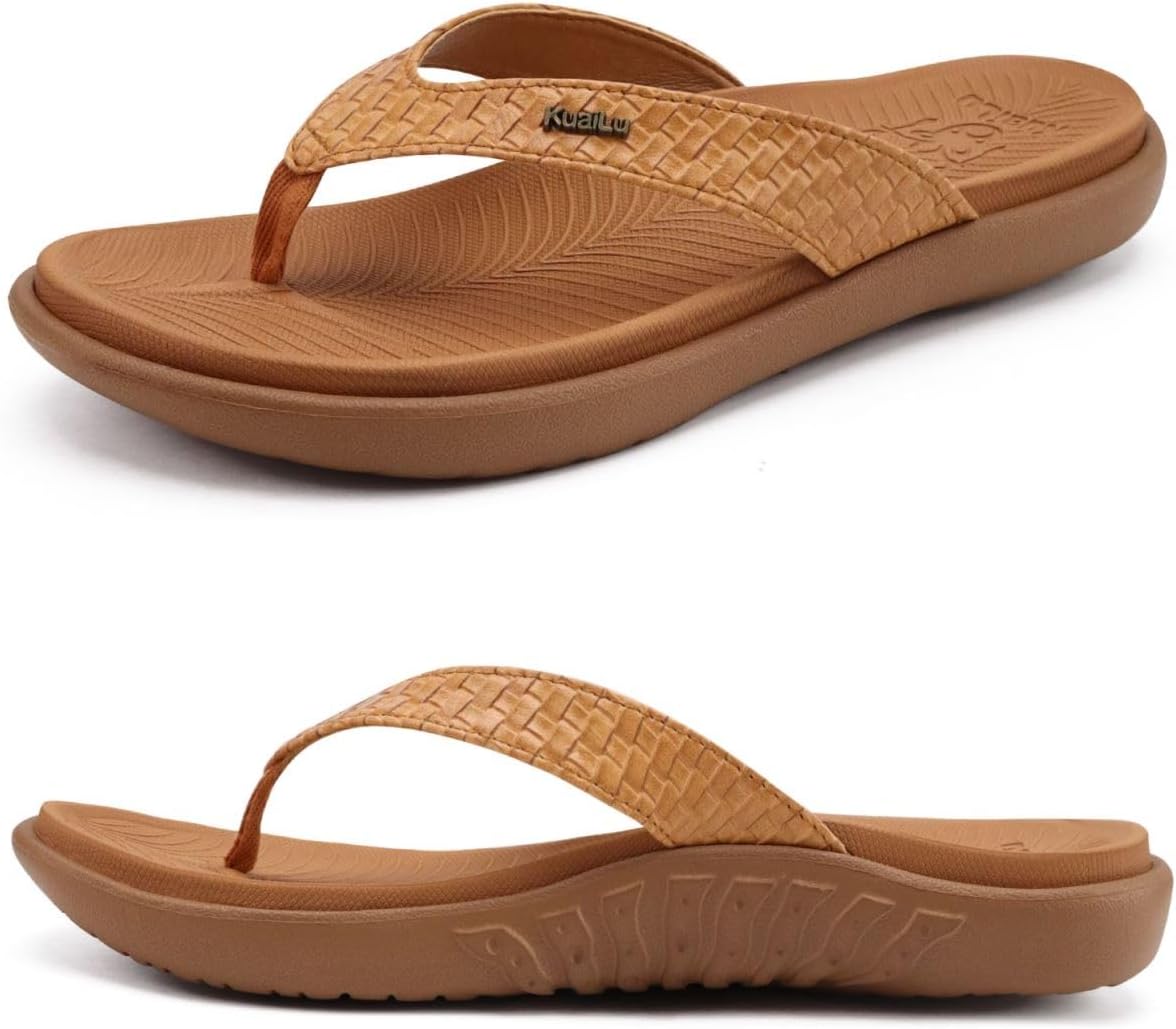 Comfortable Walking Thong Sandals with Arch Support for Women