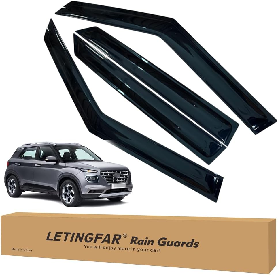 Window Visors Rain Guards for Hyundai Venue 2020 2023 Models