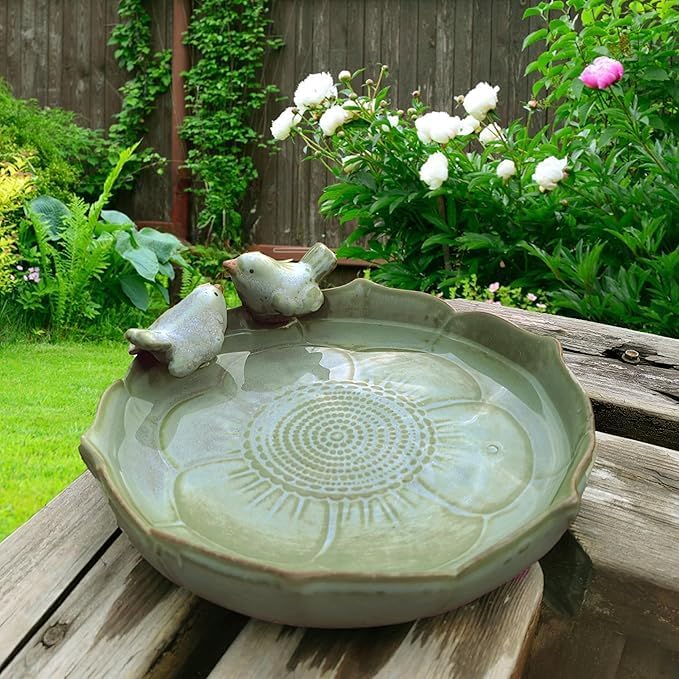 Ceramic Bird Bath for Outside: Perfect for Birds and Gardens