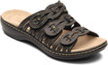 Clarks Women's Leisa Faye Sandal - Cushioned Leather Strappy Comfort