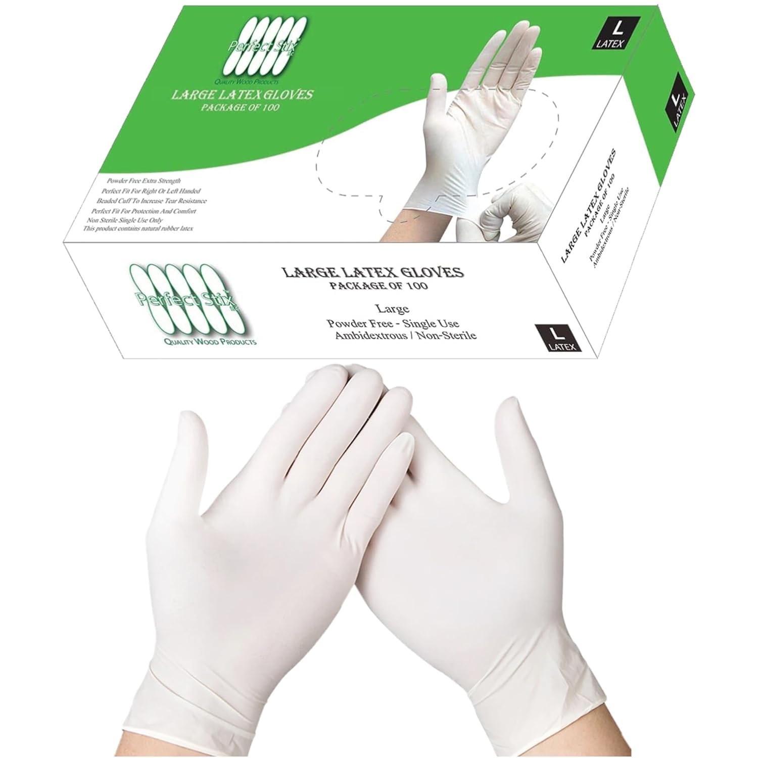 Large Latex-Free Disposable Gloves - 100ct Pack - Food Safe
