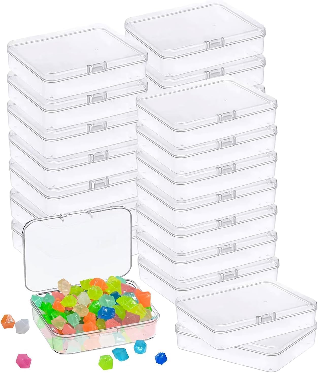 48 Pcs Mini Plastic Storage Containers for Small Items Organization