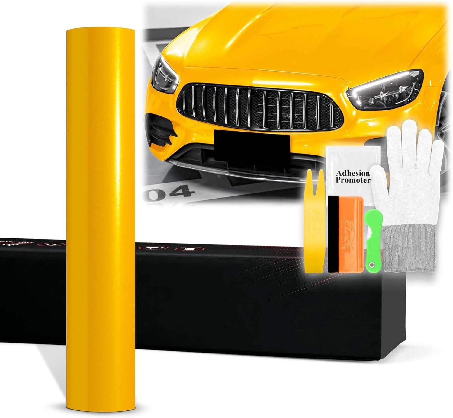 48x60 Cyber Yellow High Gloss Vinyl Wrap for Auto Decals