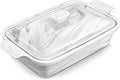 MALACASA Casserole Dish with Lid, 1.9 Quart Rectangular Bakeware