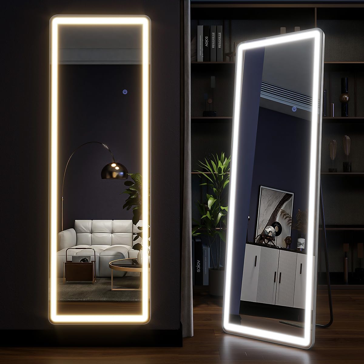 Koonmi 63x20 Full Length Mirror with Lights for Any Room