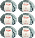 Softy Yarn Bulky Weight 6-Pack Merino Wool - Ultra-Soft, Quick Knits