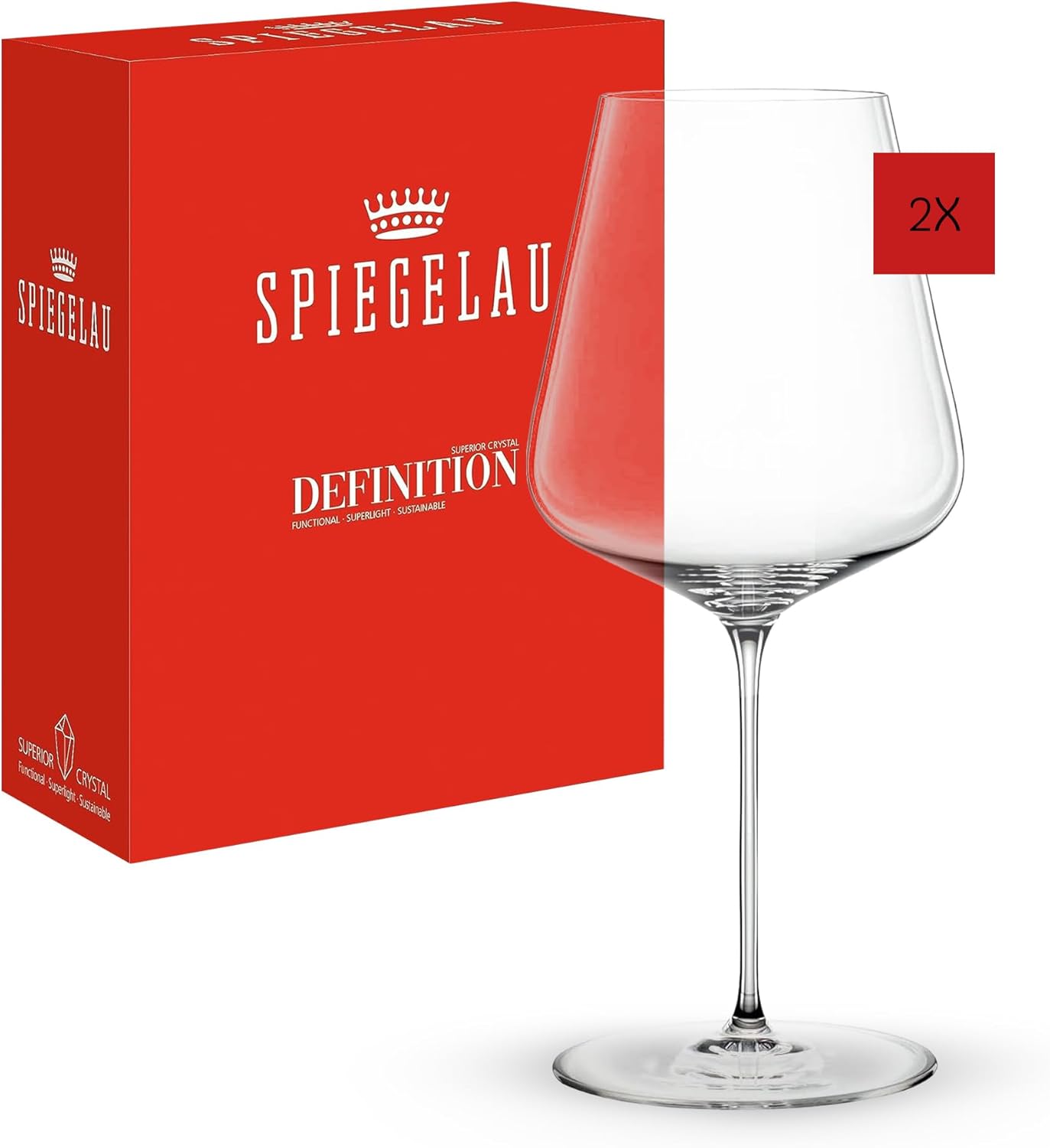 Spiegelau Definition Bordeaux Wine Glasses Set for Wine Lovers