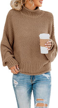 Saodimallsu Womens Turtleneck Oversized Sweater - Cozy Oversized Knit