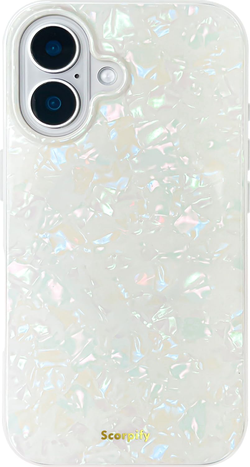 SCORPIFY iPhone 16 Case with Colorful Pearl Iridescent Design