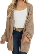 Maroway Womens Cardigan Solid Color Long Sleeve Open (Style 1WHB)