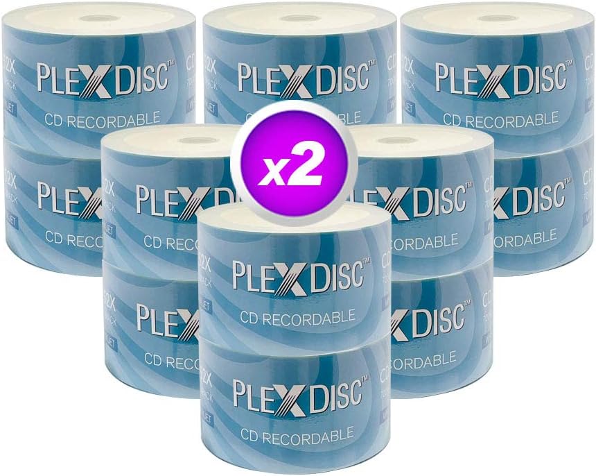 PlexDisc 631-210 52x 700MB Printable CD-R Spindle for Music