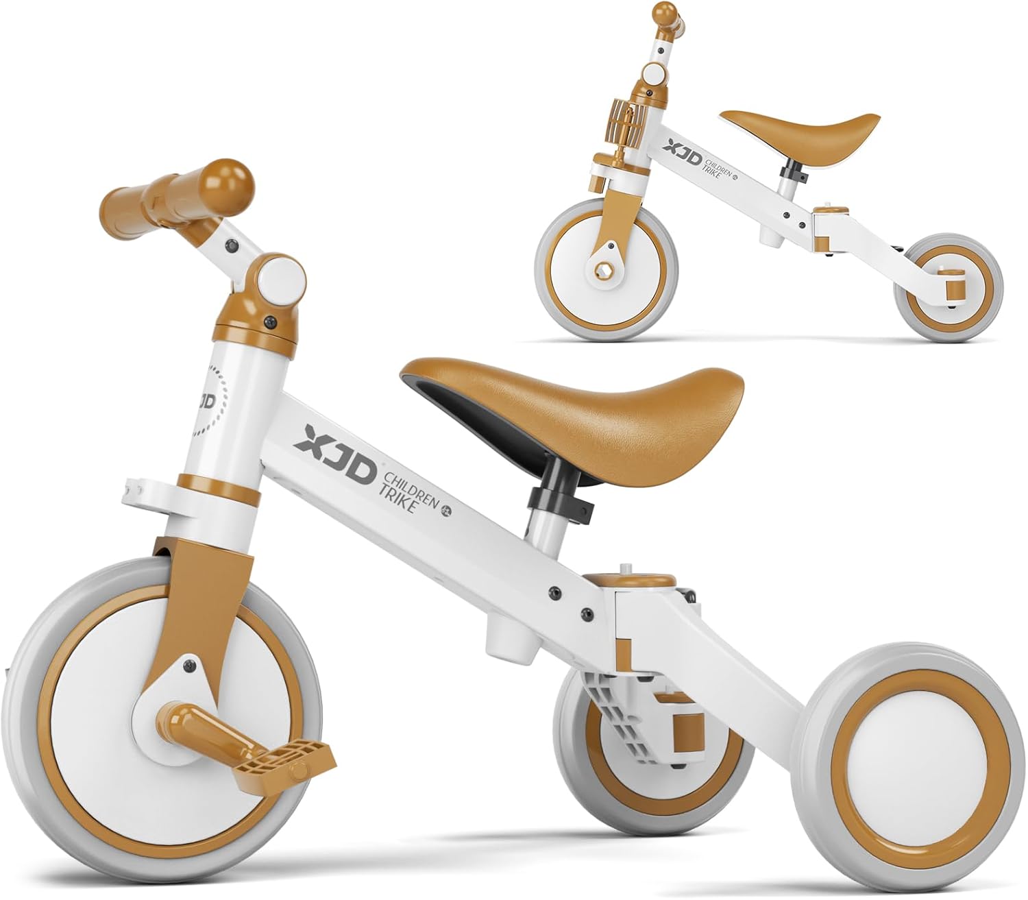XJD 5 in 1 Toddler Bike Tricycle for Ages 1-3 with Adjustable Seat