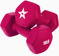 Yes4All Vinyl Hexagon Dumbbell Set for Home Gym Workouts