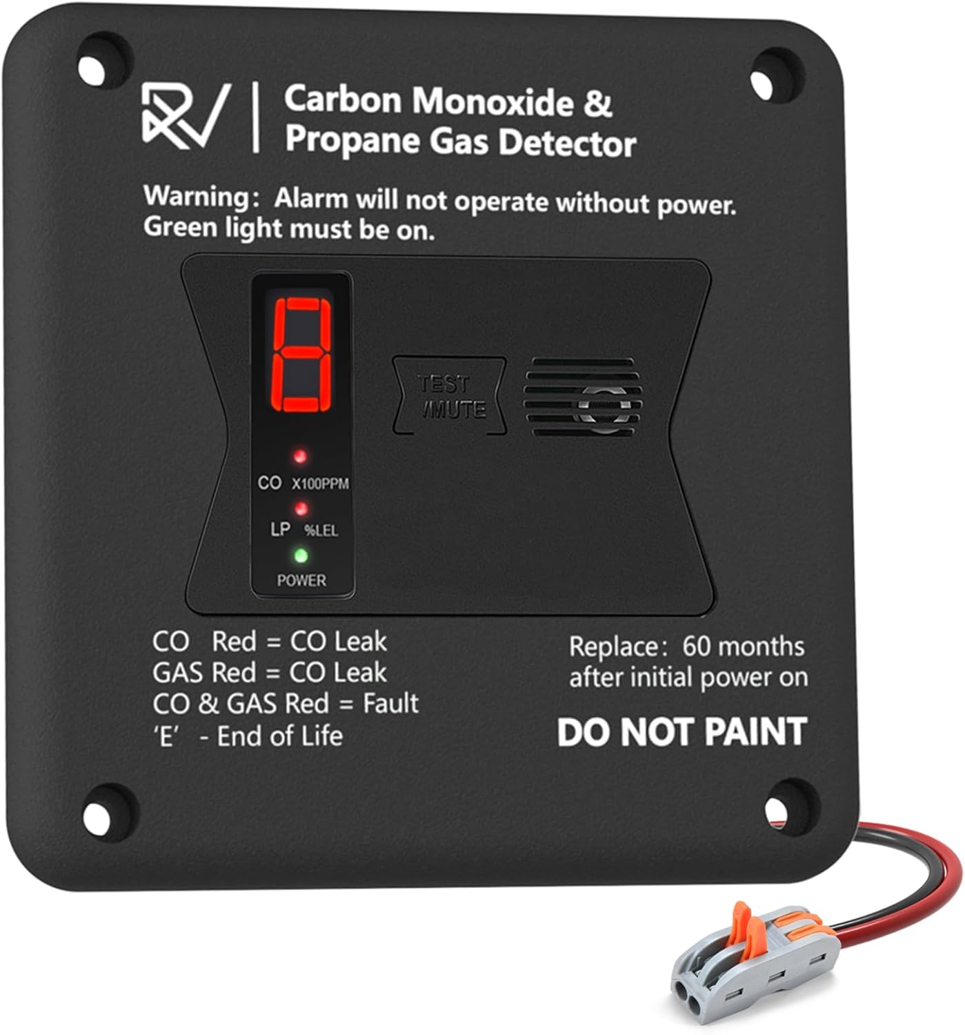 RV Carbon Monoxide and Propane Detector for Safe Travels