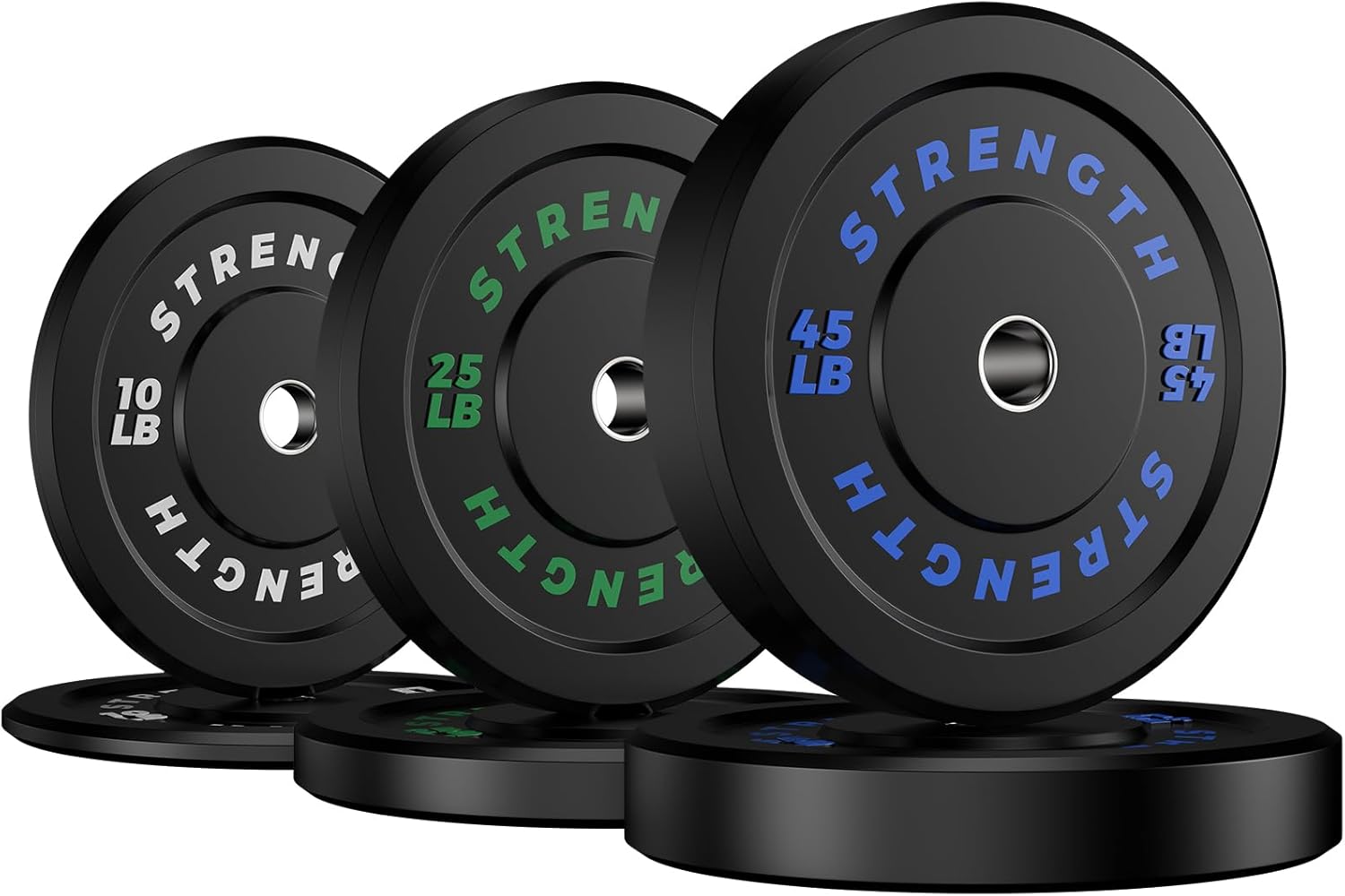 Premium Color-Coded Rubber Bumper Plates Set for Home Gym