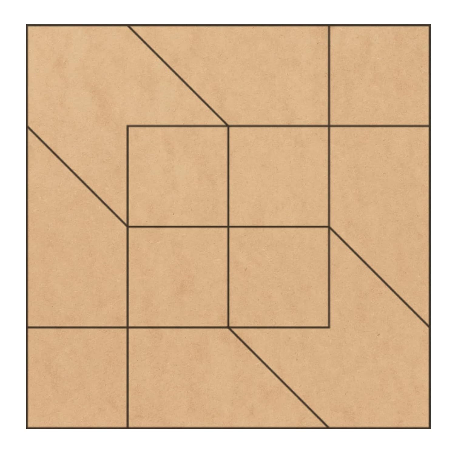 Large Arkansas Crossroads Unfinished Barn Quilt Square Sign