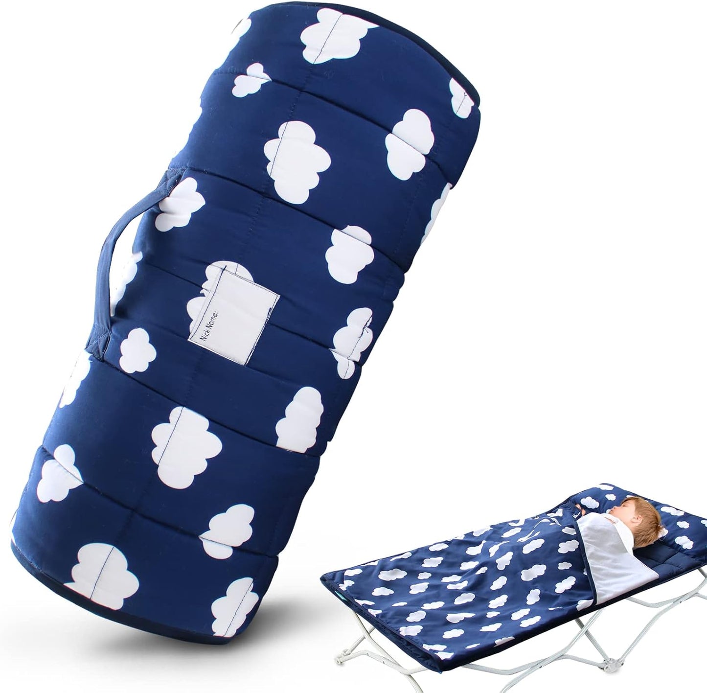 Nap Mat with Pillow and Fleece Blanket for Kids' Comfort