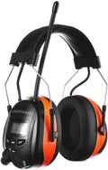 Bluetooth Hearing Protection Headphones Orange - 25dB NRR Rechargeable