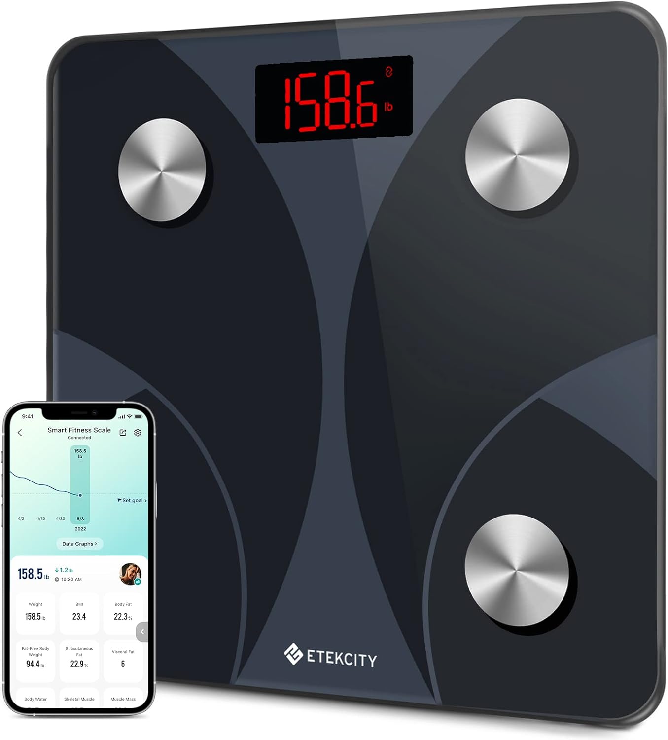 Etekcity Smart Bluetooth Scale: Accurate Body Fat Analysis