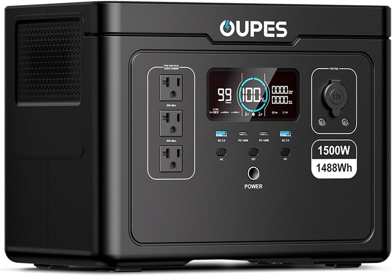 OUPES Exodus 1500: 1500W Power Station with Fast Charge