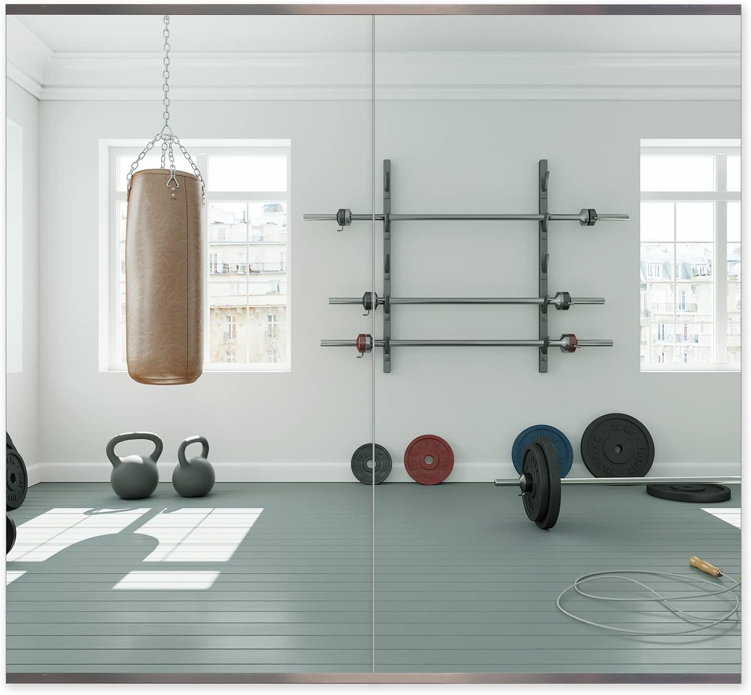 Honyee Home Gym Mirror - Frameless Wall Mounted 48in x 24