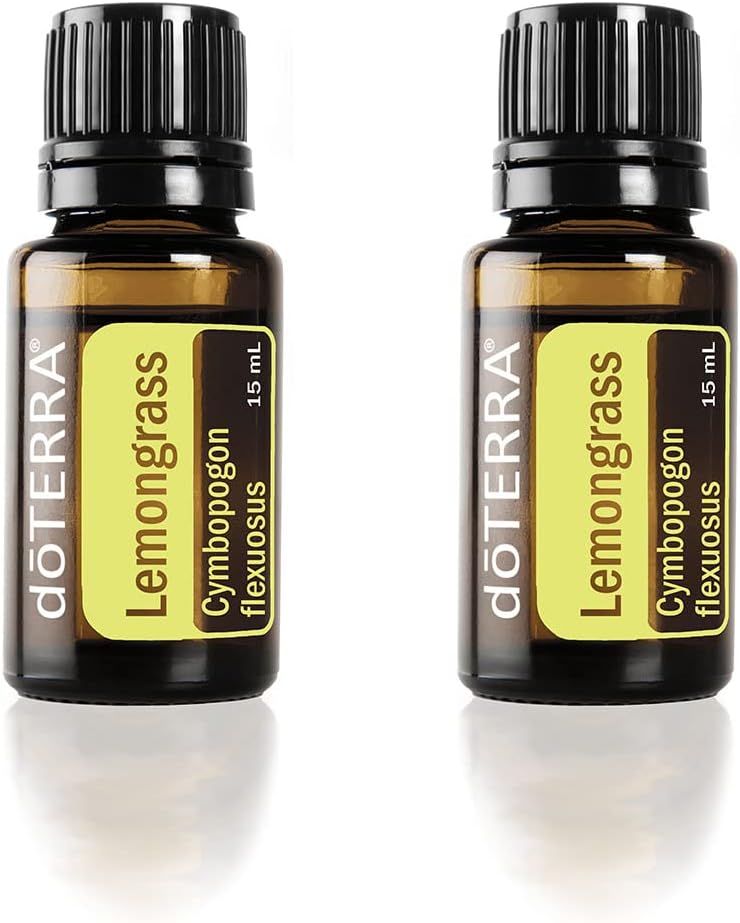 Lemongrass Essential Oil 15 mL - 2 Pack for Refreshing Spaces