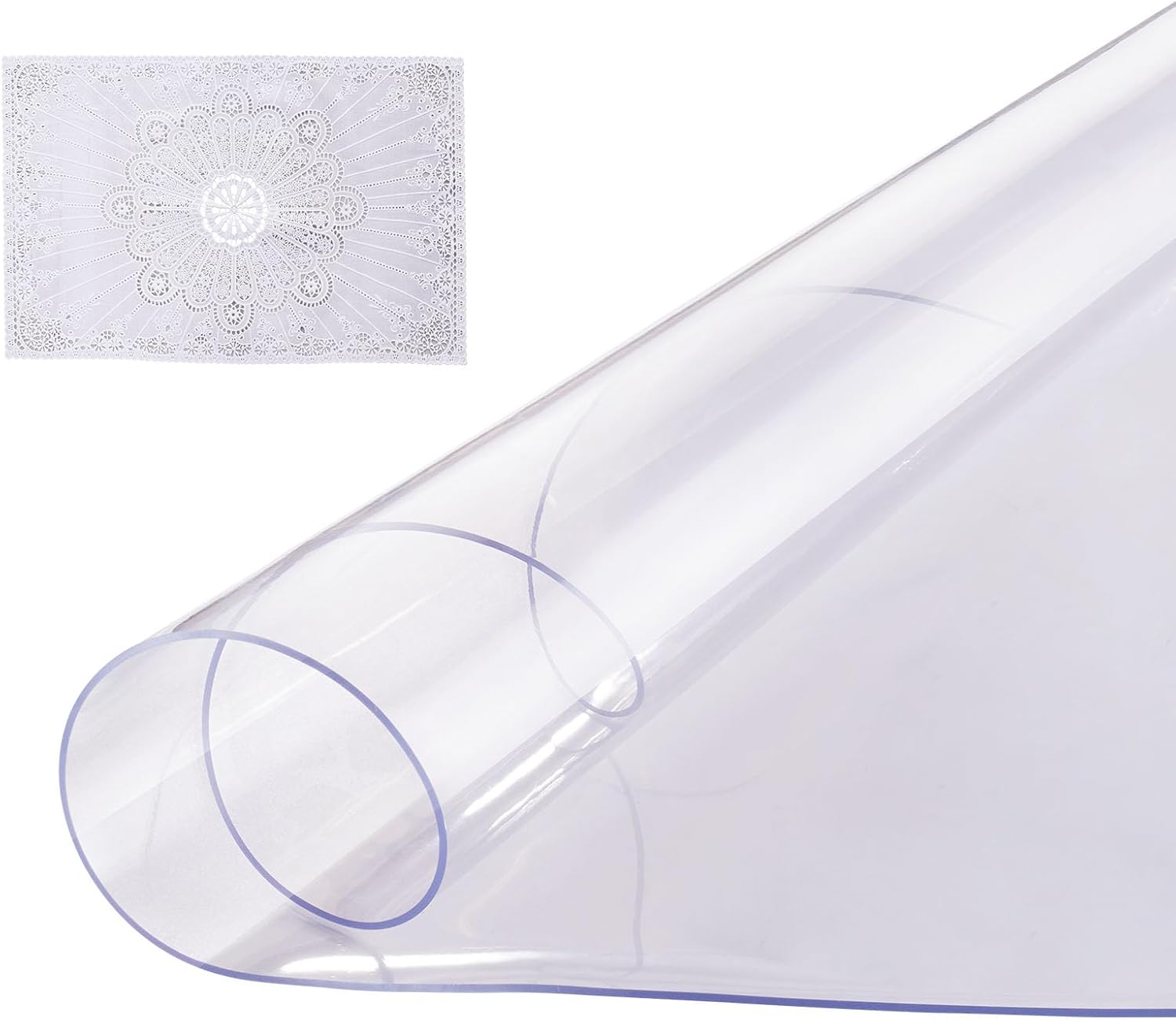 VEVOR 48x48 Inch Clear PVC Table Cover Protector for Desktops