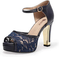 IDIFU Women's IN4 Mary Platform Chunky High Heels Sandals - Elegant 1