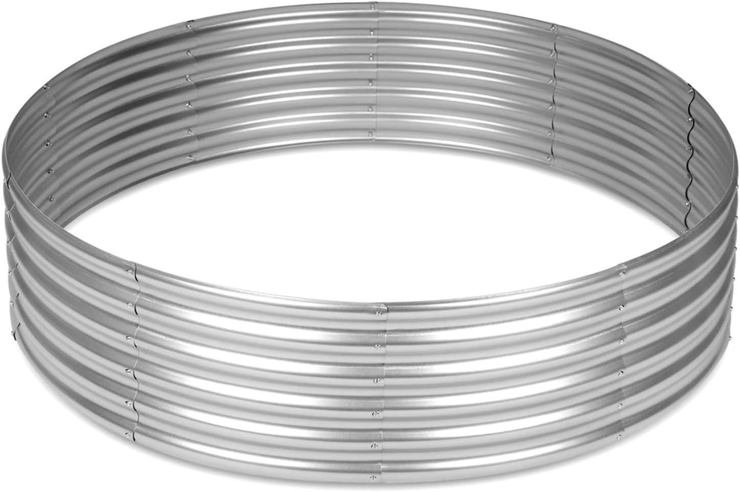 OUSHENG 4x4x1ft Round Galvanized Raised Garden Beds