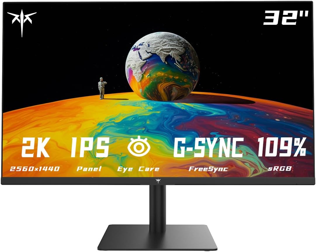 1440P 100Hz Frameless Monitor, Perfect for Office & Gaming
