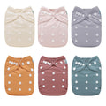 ALVABABY One Size Cloth Diaper 6 Pack with 12 Inserts - Reusable Value