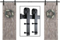 SMARTSTANDARD 11 ft Double Barn Door Hardware Kit - Smooth Quiet