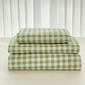 Sage Green Gingham Queen Sheet Set - Soft Brushed Microfiber