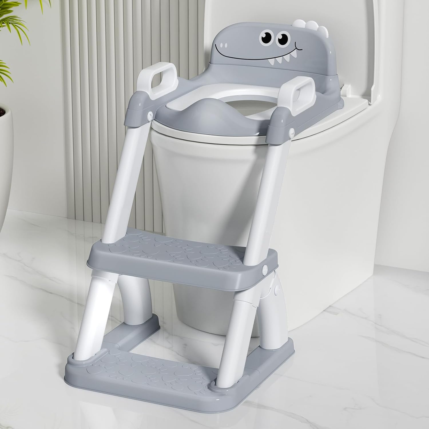 Potty Training Seat for Toddlers with Anti-Slip Step Stool