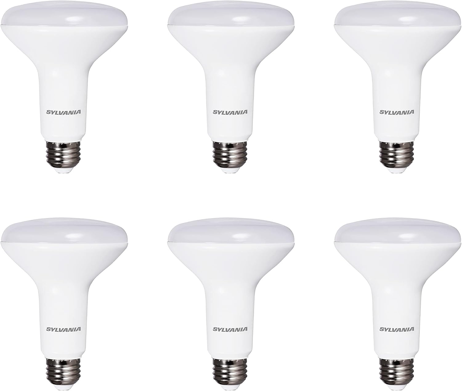 Sylvania Flood BR30 LED Light Bulb - Dimmable Soft White 6 Pack